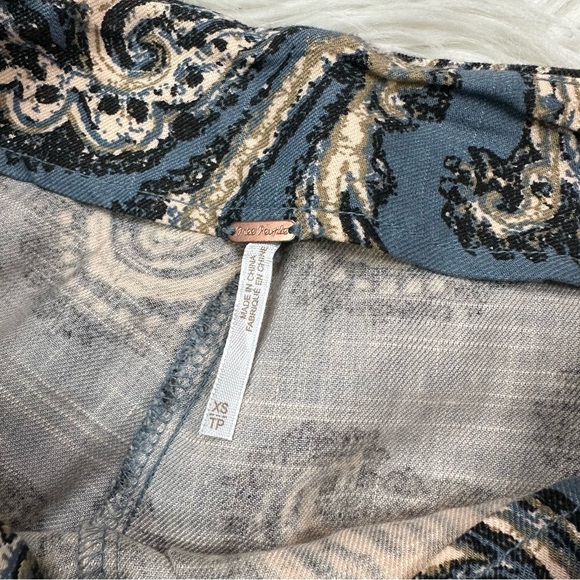 Free People Paradise Printed Flare Linen Blend Pants - Picture 8 of 8